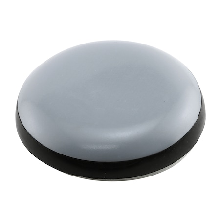 Prime-Line 1 in. Gray/Black Plastic Round Self-Stick Permanent Furniture Pads, PK8 MP75108